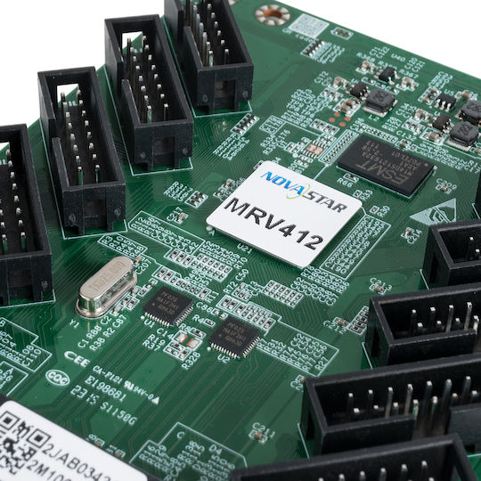Globostar Mrv412-n 41056 Novastar Mrv412-n Приемна Карта За LED Видео Стена Екрани 12 X Hub75e Капацитет На Зареждане Пиксели 512 X 512px Gigabit Мрежови Ethernet Входни и Изходни Портове Dc 5v Ip20 Размери 14.6 X 9.2 X 1.8cm 2 Години Гаранция