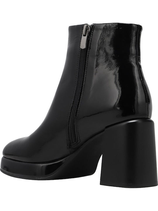 Stiefeletten Damen aus Lackleder PAT-BLACK