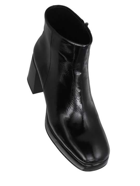 Stiefeletten Damen aus Lackleder PAT-BLACK