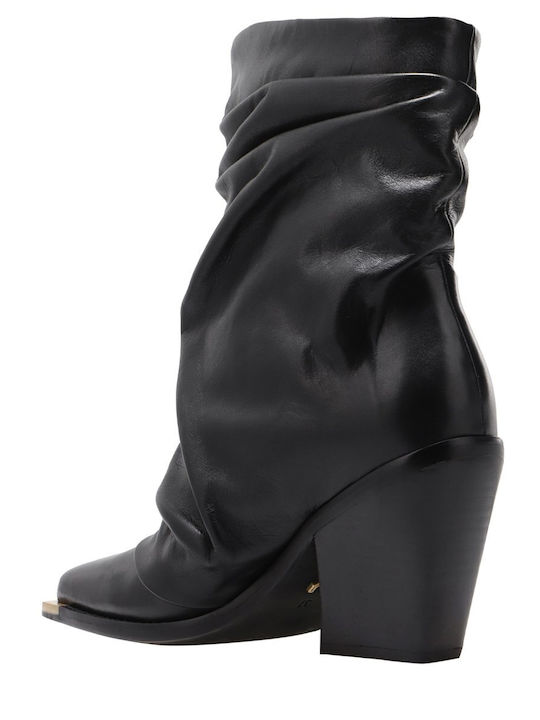Leather Women's Ankle Boots Black