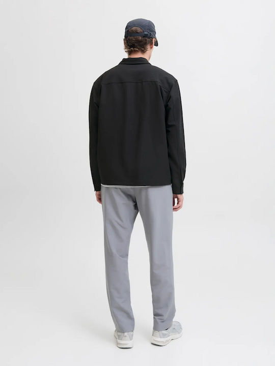 Overshirt Mânecă Lungă În Linie Lată Negru