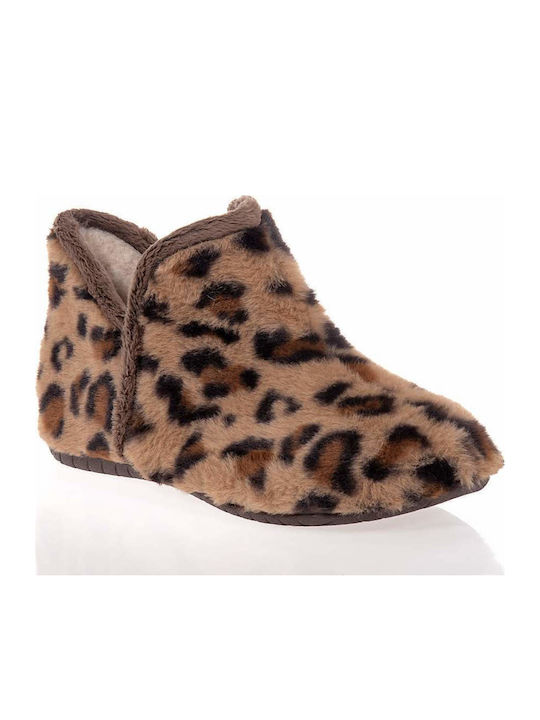Closed Women's Slippers Brown