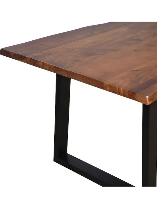 Miles Table Dining Room from Solid Wood & Metal Walnut 160x90x76cm