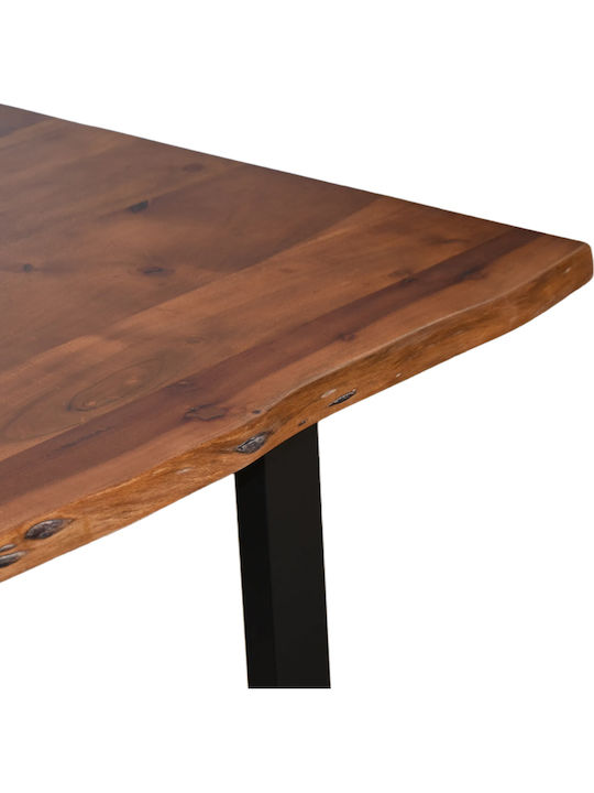 Miles Table Dining Room from Solid Wood & Metal Walnut 160x90x76cm