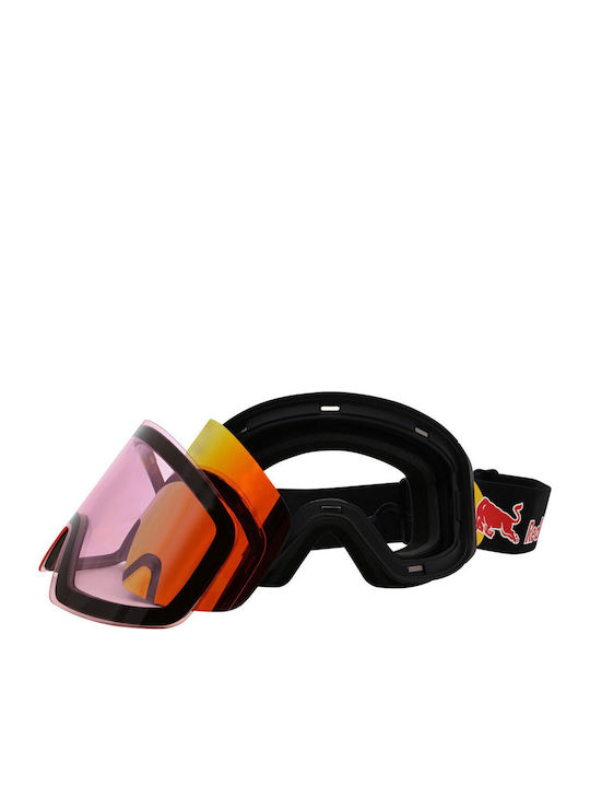 Red Bull Spect Ски & Сноуборд Маска Детска Черен с Леща Димен в Цвят Черен