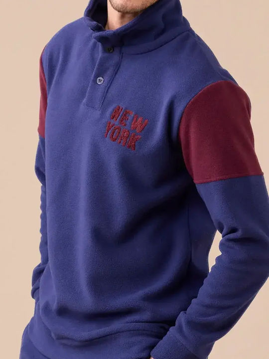 Noidinotte Men's Winter Pajamas Set Blue