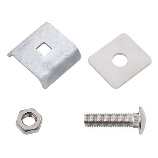 vidaXL Connector for Pergola Set for Fencing Panel 25pcs Galvanized 4x3.5cm 25pcs