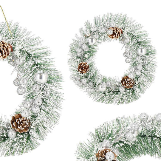 Weihnachtsdekoration Kunststoff Kranz Beleuchtet mit Durchmesser 24cm.
