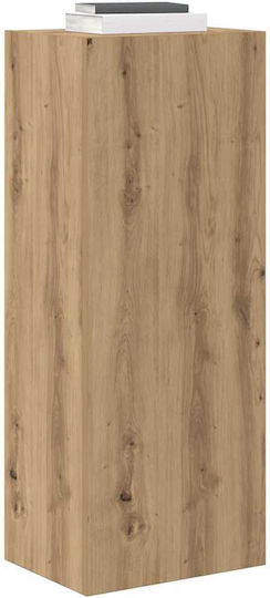 Wall Mounted Living Room Cabinet from Particle Board Artisan Oak 40.5x30x102cm