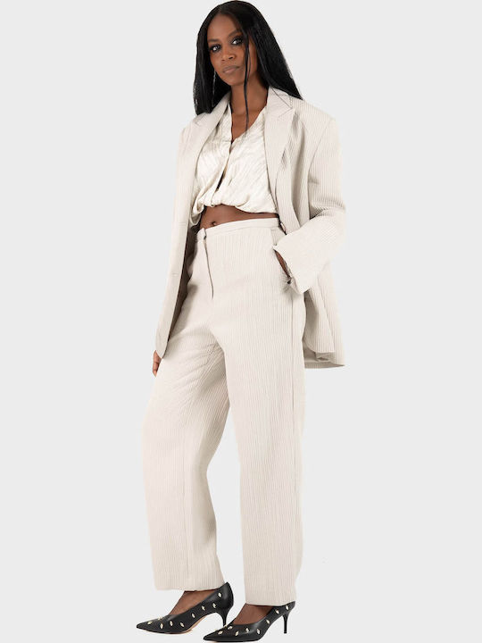 Black & Black Women's Blazer Off White, Black