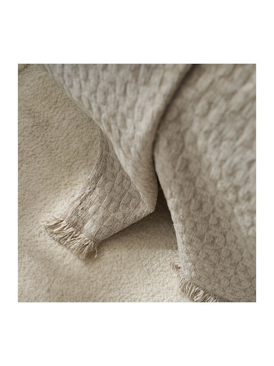 Gofis Home Ondine Armchair Throw Jacquard 180x175cm Beige 184/06
