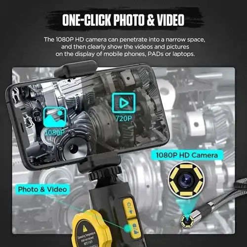 Autool Endoscope Camera 1920x1080 pixels for Mobile with 1m Cable