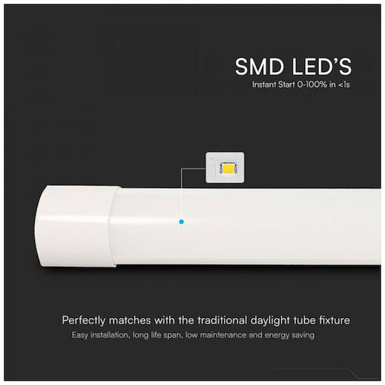 V-TAC LED Kommerzielle lineare Beleuchtung Leuchte Decke 40W Warmes Weiß 120cm