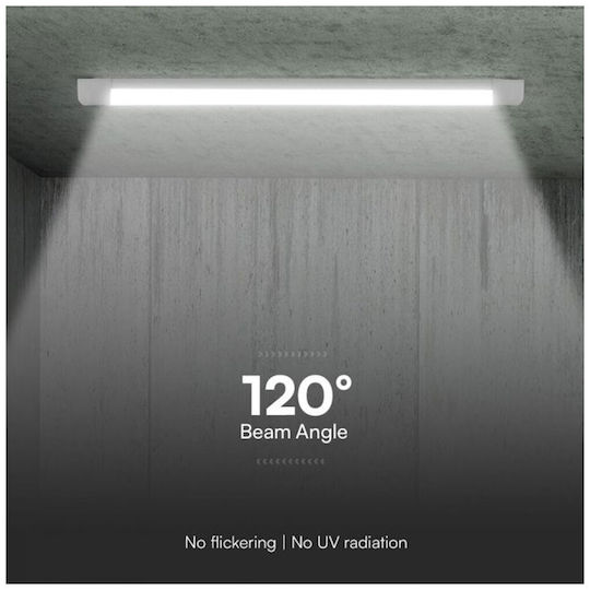 V-TAC LED Kommerzielle lineare Beleuchtung Leuchte Decke 40W Warmes Weiß 120cm