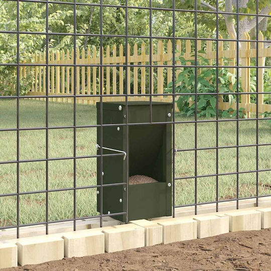 vidaXL Metal Feeder for Rabbits with Capacity 1.5kg 12.5x12.5x25cm.