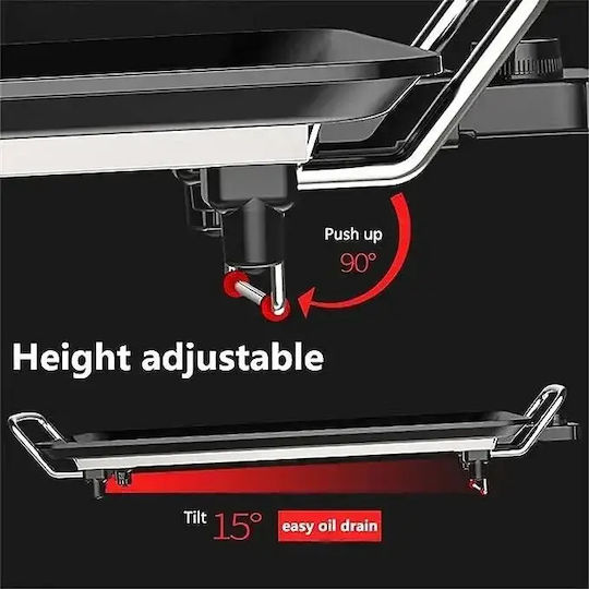 Factory Teppanyaki Grilling Plate with Adjustable Thermostat 1400W 63.5x30cm.