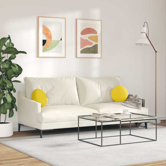 vidaXL Възглавница за диван Soft Yellow 2бр 30x30см.