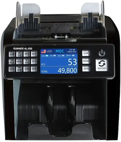 Runner Money Counter with Mixed Counting Capability and Speed 1000 Banknotes per Minute AL-930