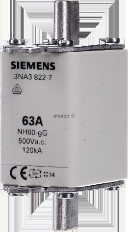 Ασφαλεια Μαχαιρωτη Siemens 63α Νη000 500v Ac