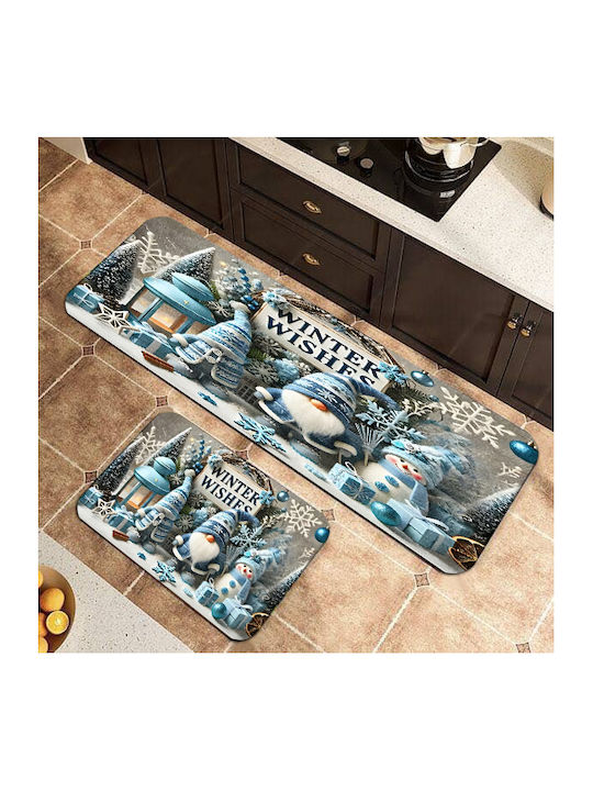Set of 2 Non-Slip Mats 160x50cm & 80x50cm Noel-019