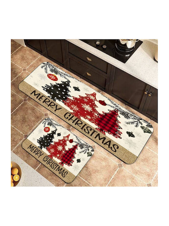 Set of 2 Non-Slip Mats 160x50cm & 80x50cm Noel-015