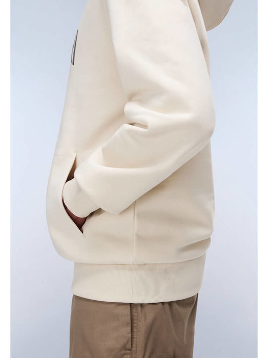 Sweatshirt with Hood Beige