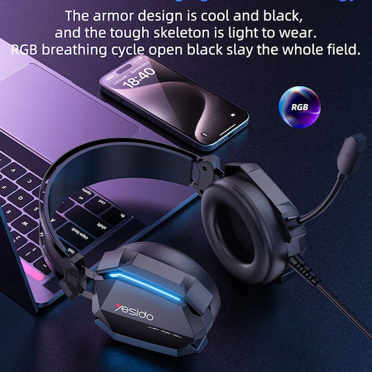 Yesido EK03 Over Ear Gaming Headset with Connection 3.5mm