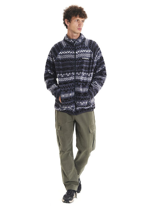 Men's Fleece Cardigan Blue