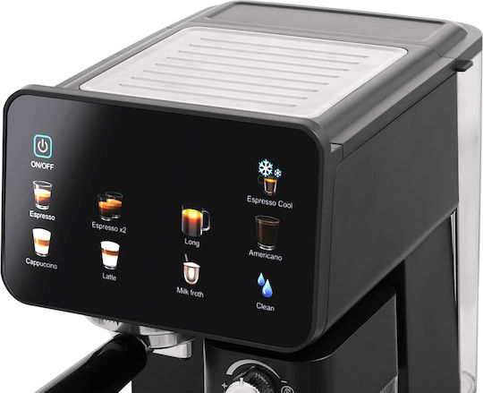 Izzy IZ-6020 Espresso Machine 1450W 20bar Pressure for Cappuccino Black 224795