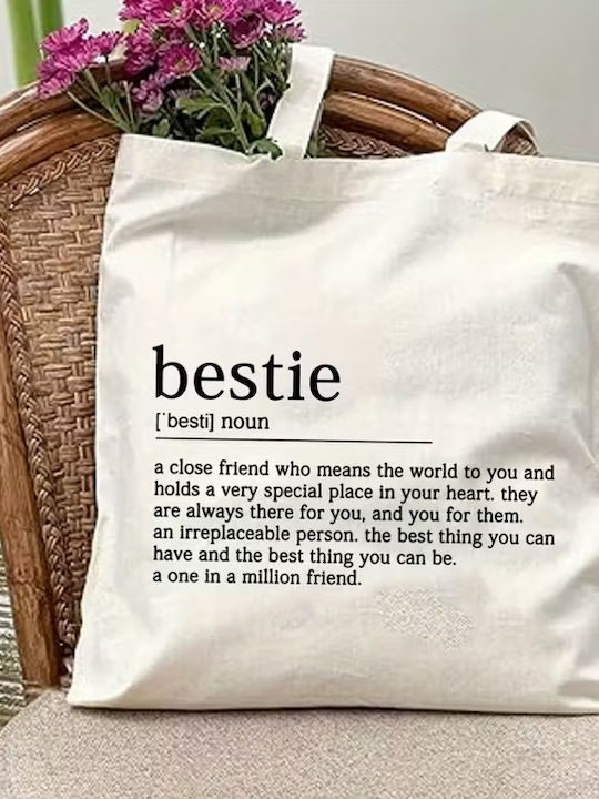 Tote Bag Bestie Μήνυμα Tote Bag Bestie Μήνυμα