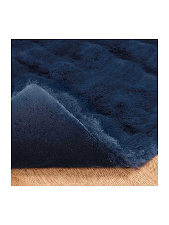 vidaXL Pelzige Couchdecke 130x150cm Hellblau