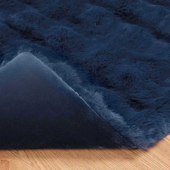 vidaXL Furry Double Blanket 240x270cm Ocean Blue