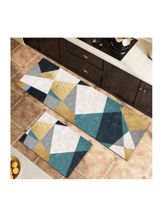 Set of 2 Non-Slip Kitchen Mats 150x60cm & 80x50cm Pat-054 Set of 2 Non-Slip Kitchen Mats 150x60cm & 80x50cm Pat-054