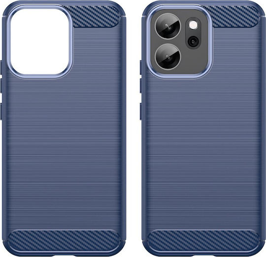 Carbon Fiber Back Cover Silicone Blue (Oppo Reno14F)