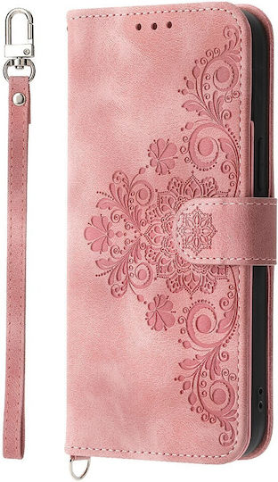 Flowers Embossed Портмоне Розов (Oppo Reno14F)