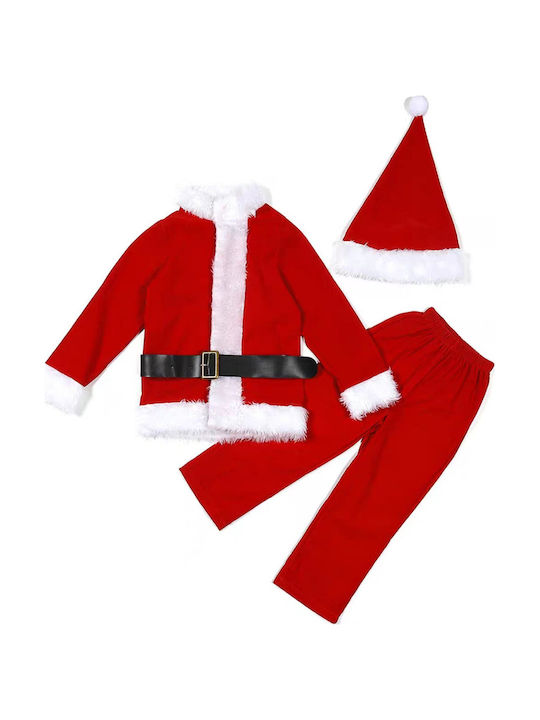 Kids Christmas Costume Santa Claus Red