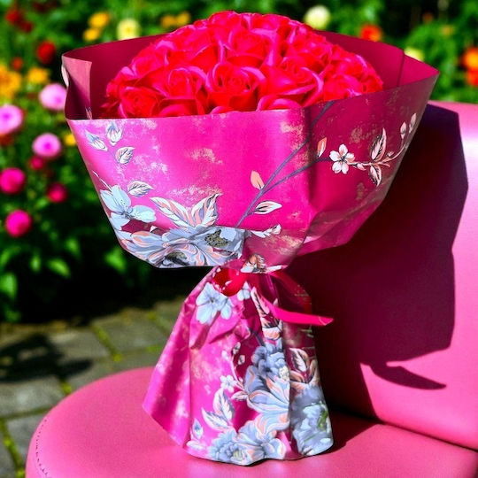 Royal Red Blumenstrauß 55 Seifenrosen