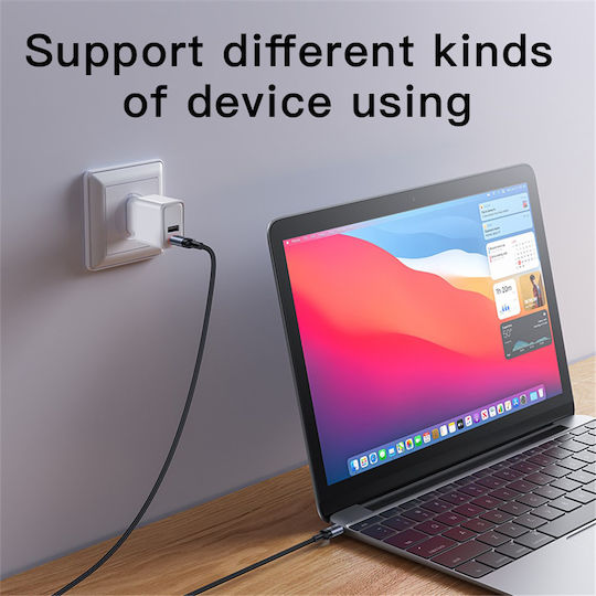 Yesido USB 2.0 Cable USB-C male - USB-C 60W Μαύρο 1.2m
