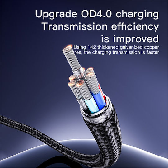 Yesido USB 2.0 Kabel USB-C männlich - USB-A 18W Schwarz 2m