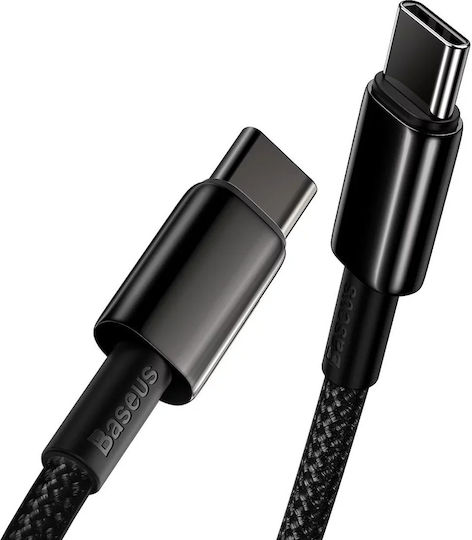 Baseus Tungsten Braided USB 2.0 Cable USB-C Male - USB-C 100W PD Gold 1m CATWJ-01