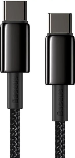Baseus Tungsten Braided USB 2.0 Cable USB-C Male - USB-C 100W PD Gold 1m CATWJ-01