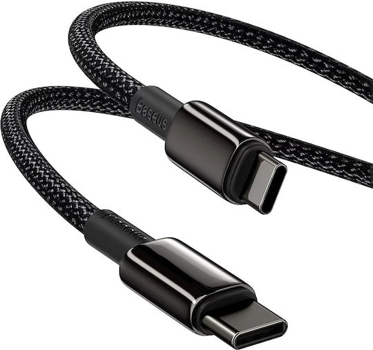 Baseus Tungsten Braided USB 2.0 Cable USB-C Male - USB-C 100W PD Gold 1m CATWJ-01