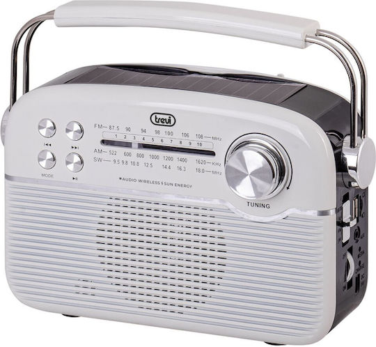 Trevi RA-7F50/WH Retro Φορητό Ραδιόφωνο Ηλιακό με Bluetooth και USB Λευκό
