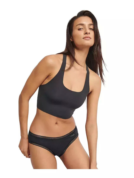 Βαμβακερά Women's Slip 3Pack Black-blue