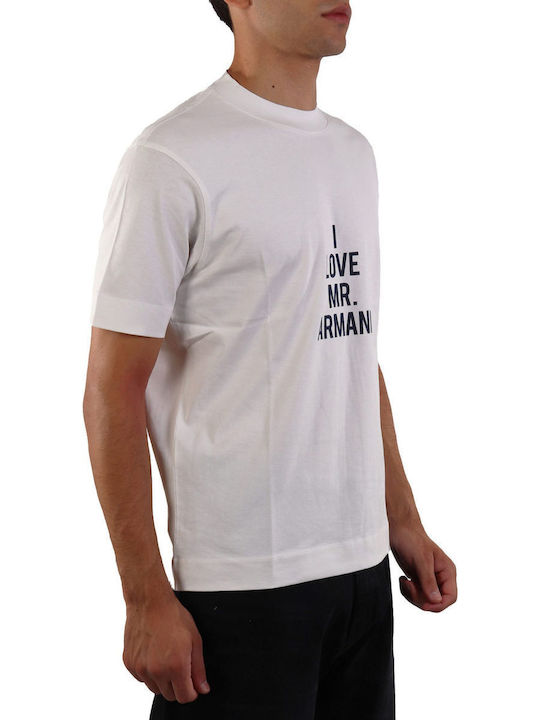 I Love Mr Armani Тениска Бял