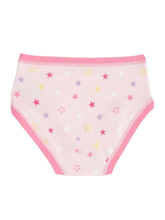 Cotonella Set of Kids' Briefs White-powder-fuchsia