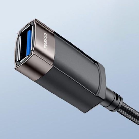 Yesido USB 2.0 Cable USB-A male - USB-A female Γκρι 1.5m