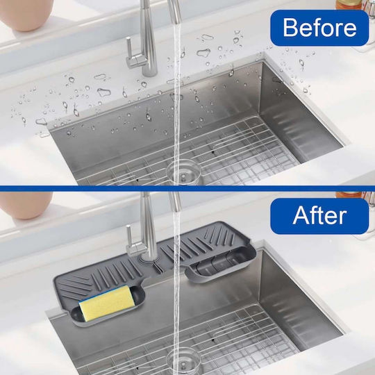 Uncle George Plastic Gray Kitchen Sink Organizer 45x16x5cm