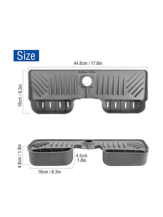 Uncle George Plastic Gray Kitchen Sink Organizer 45x16x5cm