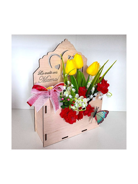 Aranjament Floral Envelo Flori Săpun Hortensia Flori De Cireș Lalele Sărăriță Plante Artizanale În Cutie Specială Din Lemn